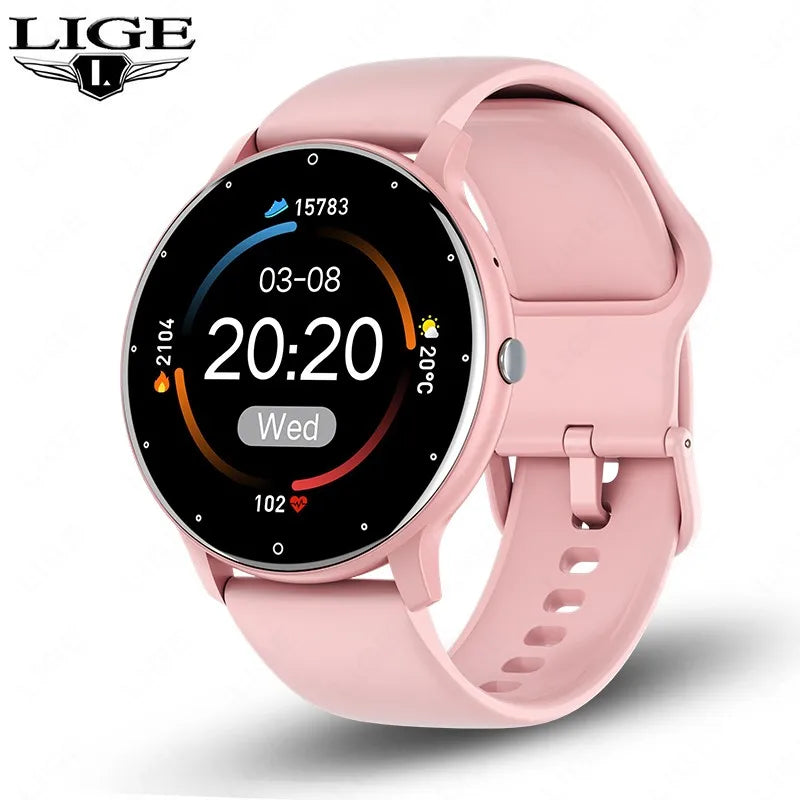 LIGE Smart Watch – Full Touch Bluetooth Call Fitness Tracker