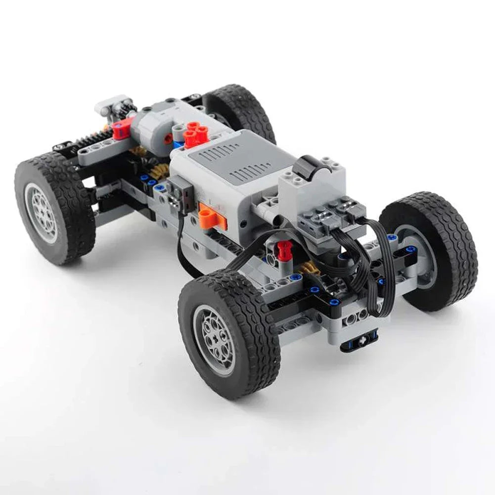 4WD RC Car Chassis Kit – Electric Drive with IR Remote & LEGO-Compatible MOC Parts