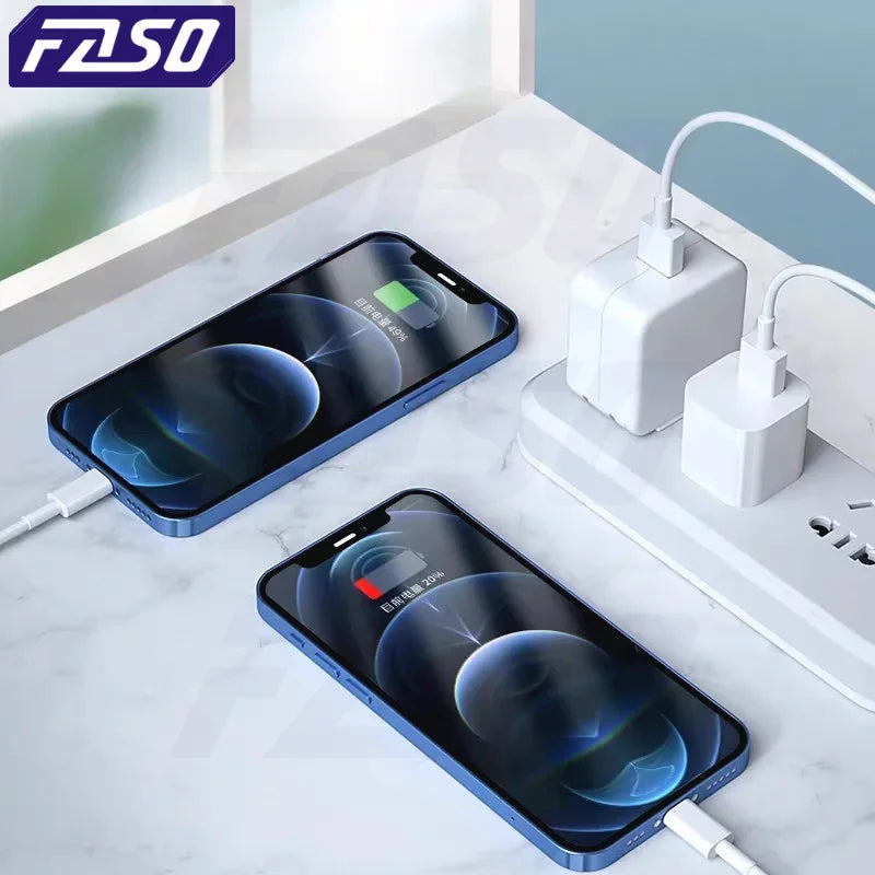 FASO USB Charger Cable – Fast Charging & Data Sync Cord for iPhone (1m/2m/3m)