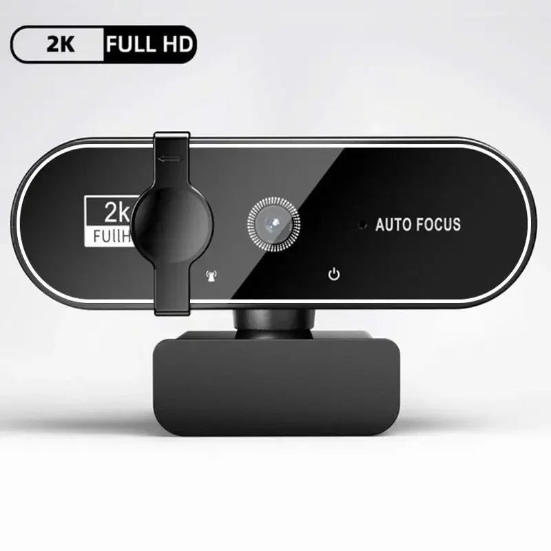 4K Webcam with 2K Autofocus & Built-in Microphone – Full HD 1080P Streaming Camera for PC/Laptop