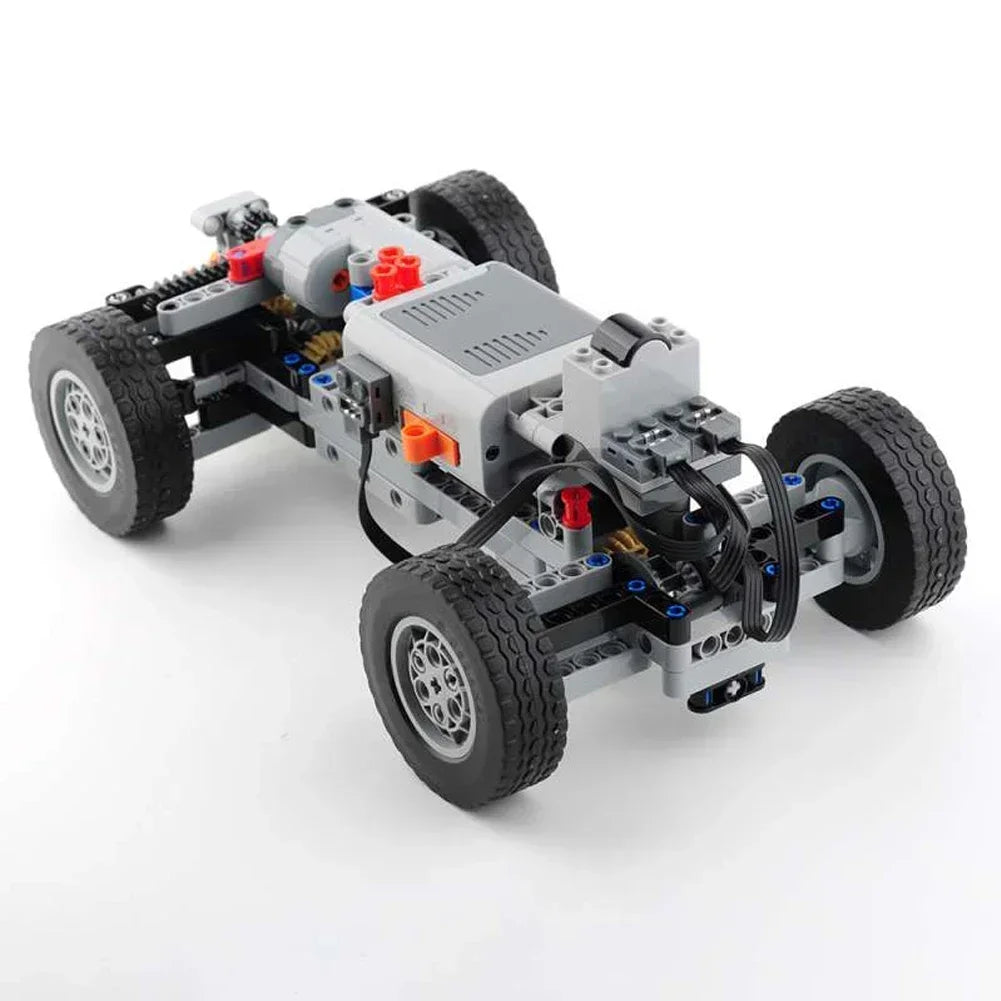 4WD RC Car Chassis Kit – Electric Drive with IR Remote & LEGO-Compatible MOC Parts