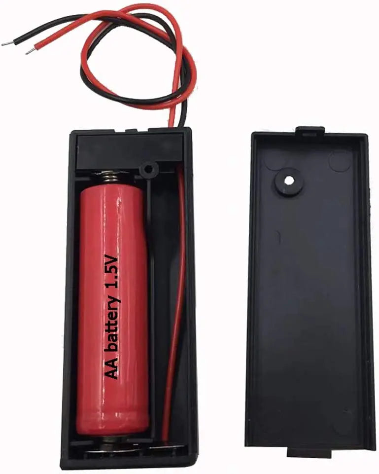 Multi-Slot AA Battery Holder: 1– 4 Slot Box with Leads, Switch & Screw Cap