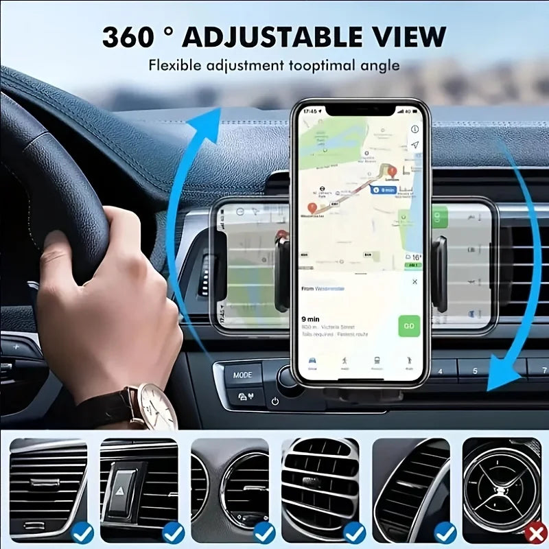 Car Phone Holder – Air Vent Clip Mount for 4.7–6.7 Inch Smartphones”
