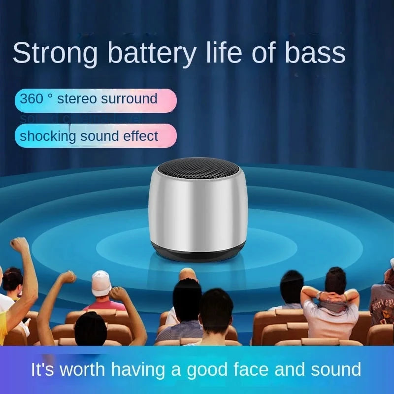 M1 Mini Bluetooth Speaker – Portable Metal Wireless Subwoofer with Intelligent Dual Connection”