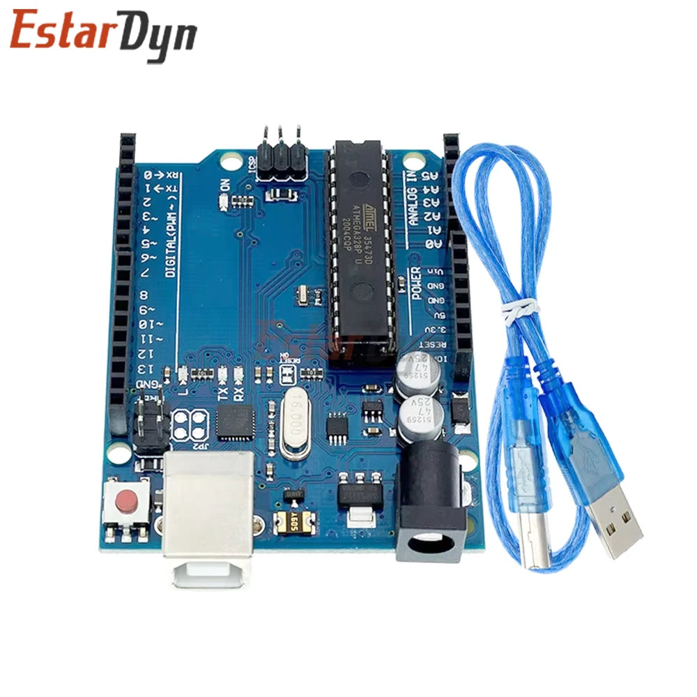 Arduino UNO R3 Starter Board – ATmega328P with USB Cable for DIY Projects