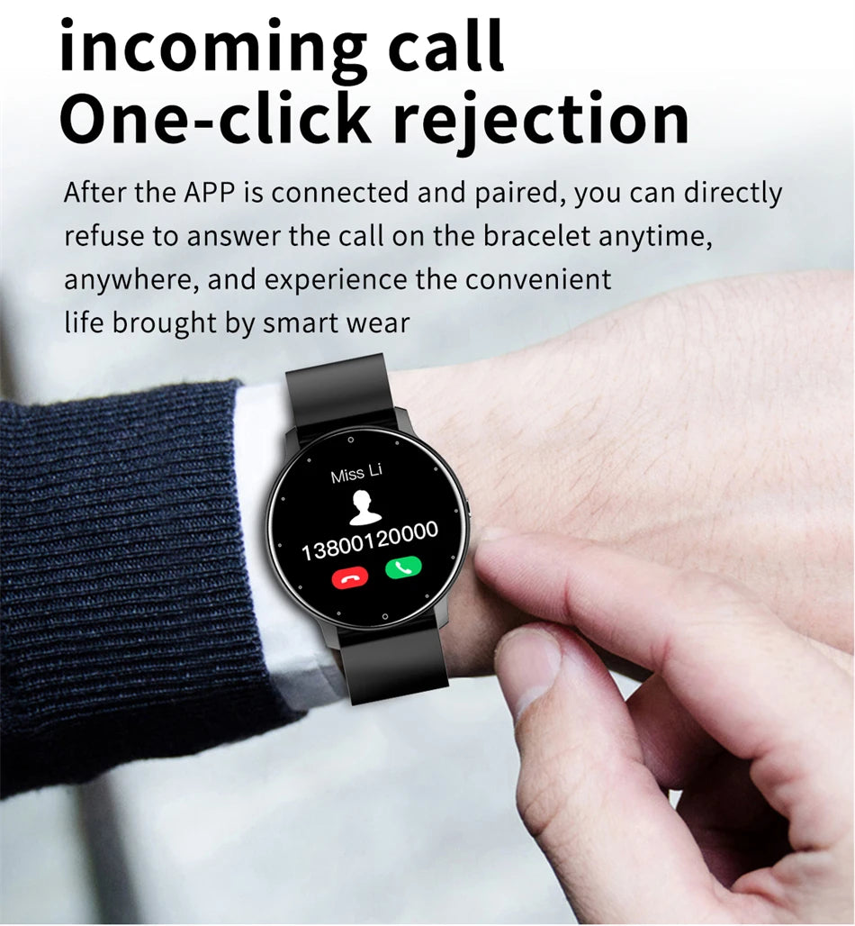 LIGE Smart Watch – Full Touch Bluetooth Call Fitness Tracker