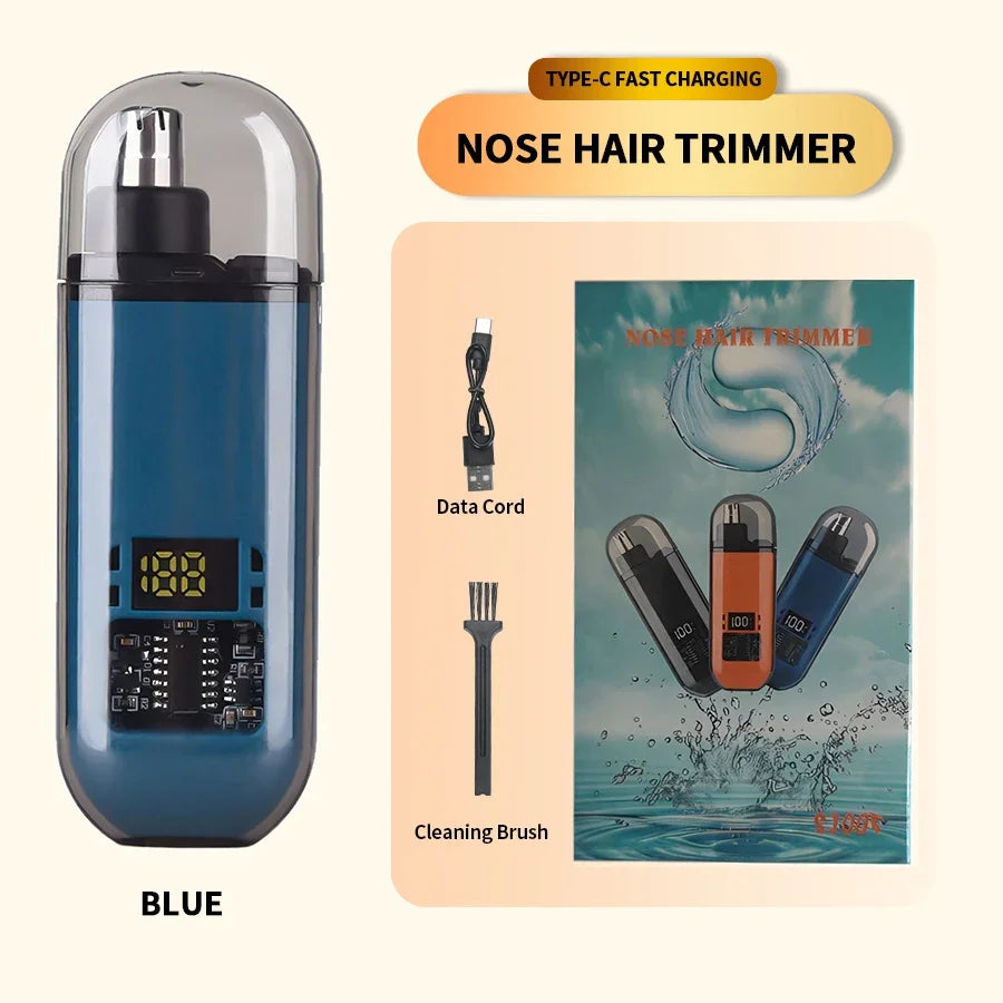 2-in-1 Electric Ear & Nose Hair Trimmer – 2024 Professional Painless Grooming Tool for Men