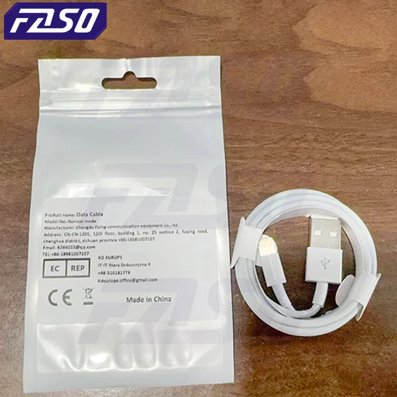 FASO USB Charger Cable – Fast Charging & Data Sync Cord for iPhone (1m/2m/3m)