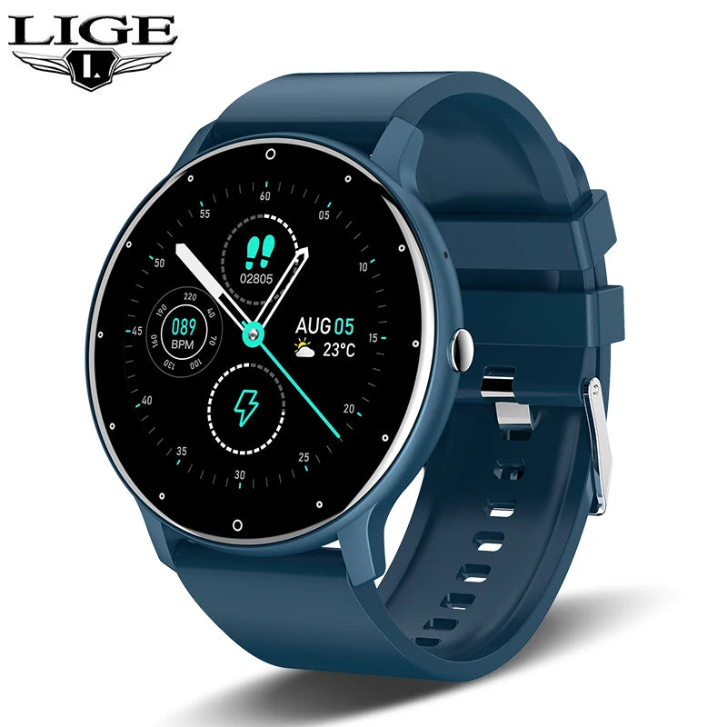 LIGE Smart Watch – Full Touch Bluetooth Call Fitness Tracker