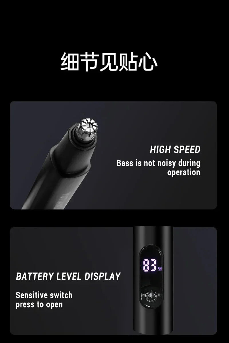 2-in-1 Electric Ear & Nose Hair Trimmer – 2024 Professional Painless Grooming Tool for Men