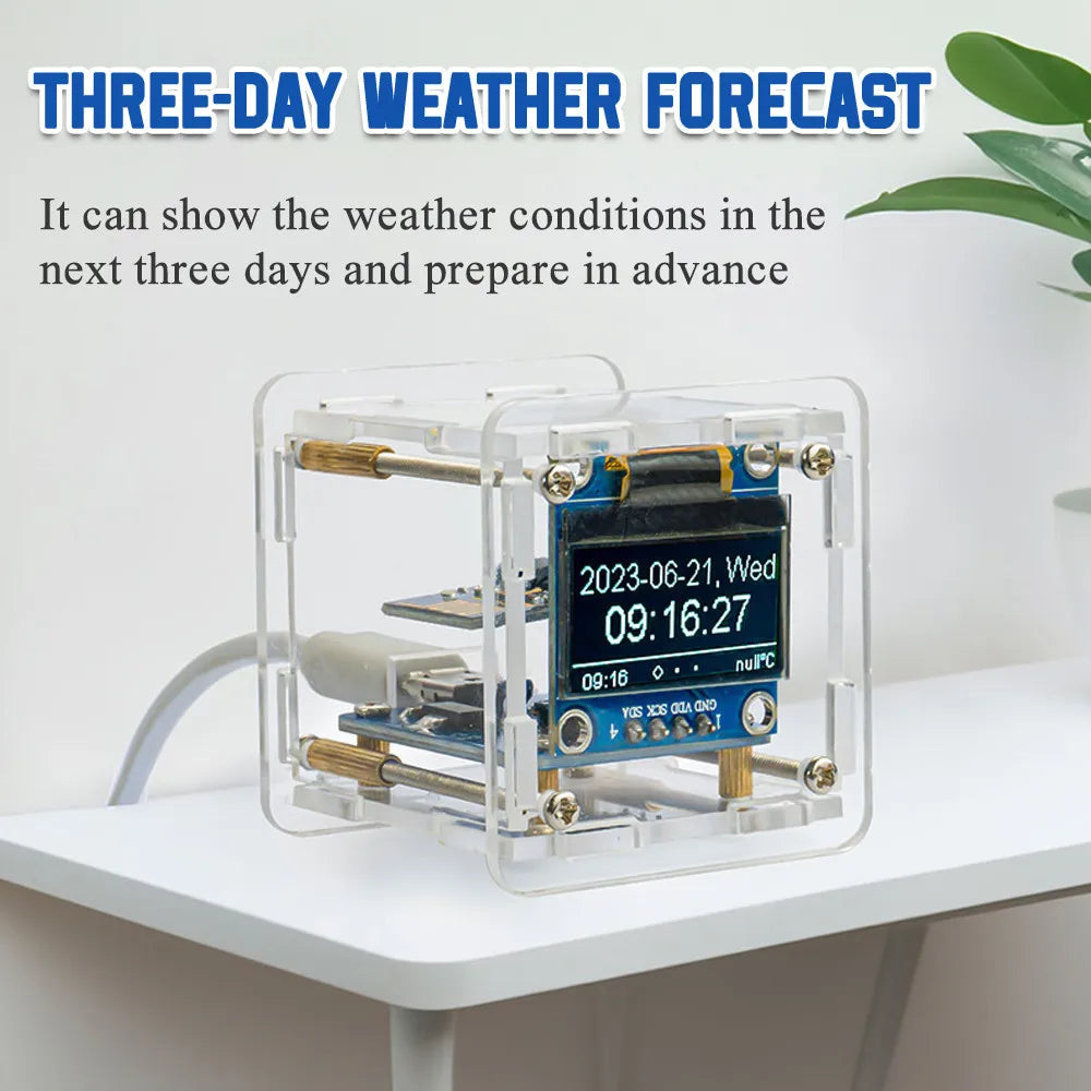 DIY Digital Clock Kit – ESP8266 WiFi Weather Station & Soldering Practice