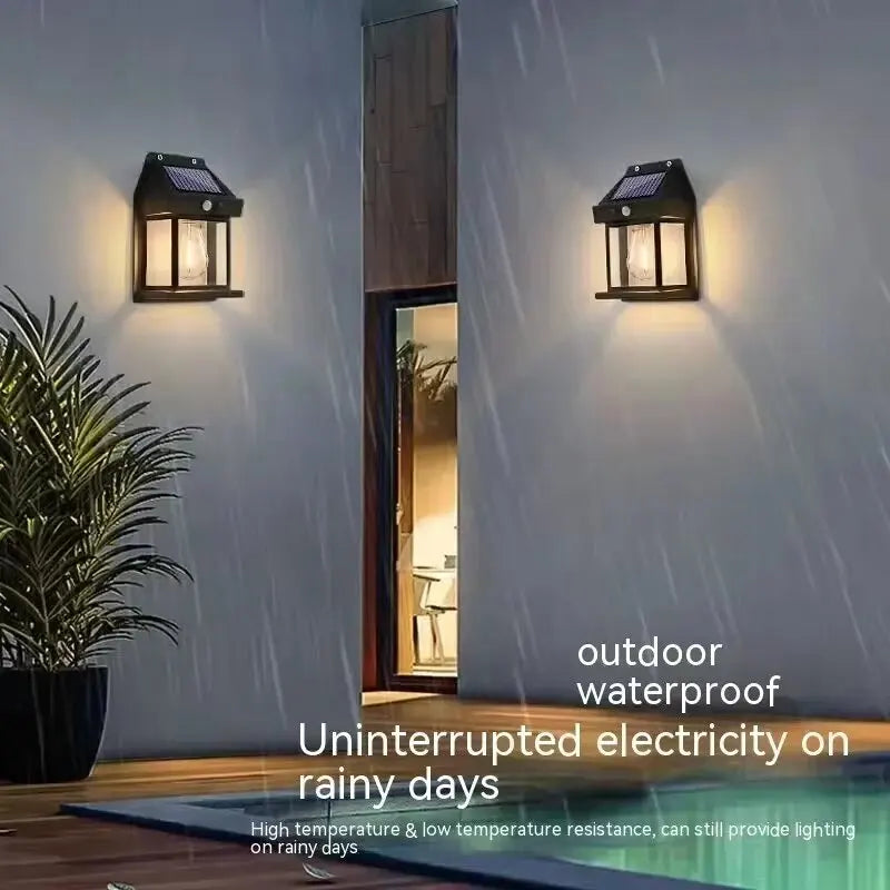 Solar Wall Light – Outdoor Waterproof LED Lamp with Sensor for House, Garden & Fence Decoration