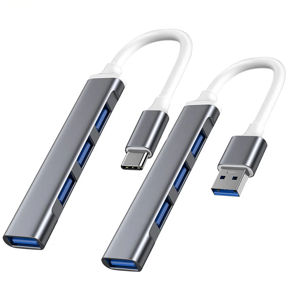 USB-C Hub 3.0/3.1 – 4-Port OTG Splitter Adapter for MacBook, Xiaomi, Lenovo & PCs”