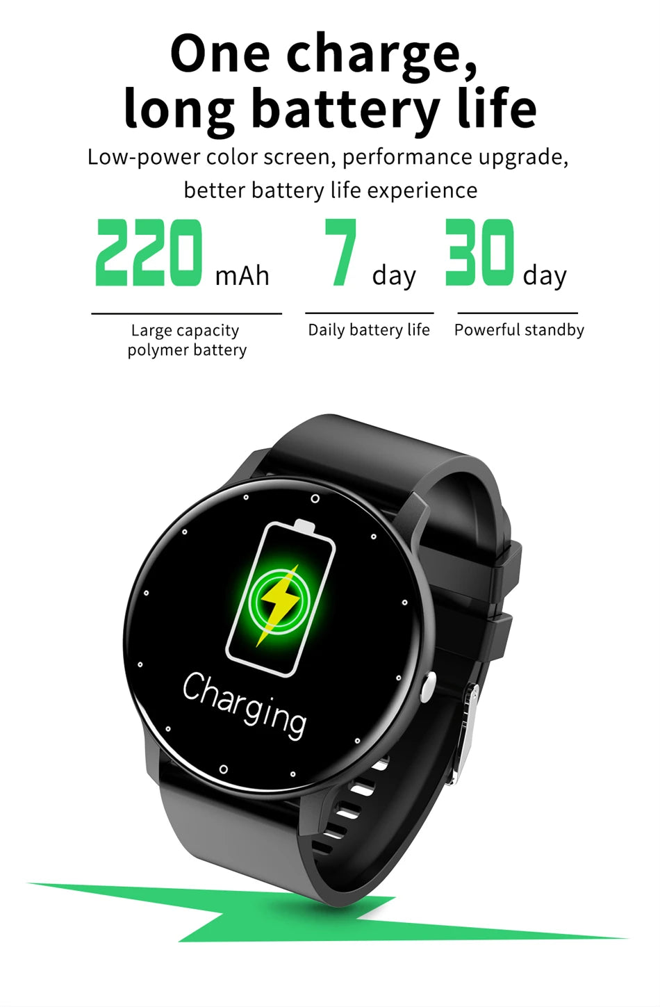 LIGE Smart Watch – Full Touch Bluetooth Call Fitness Tracker