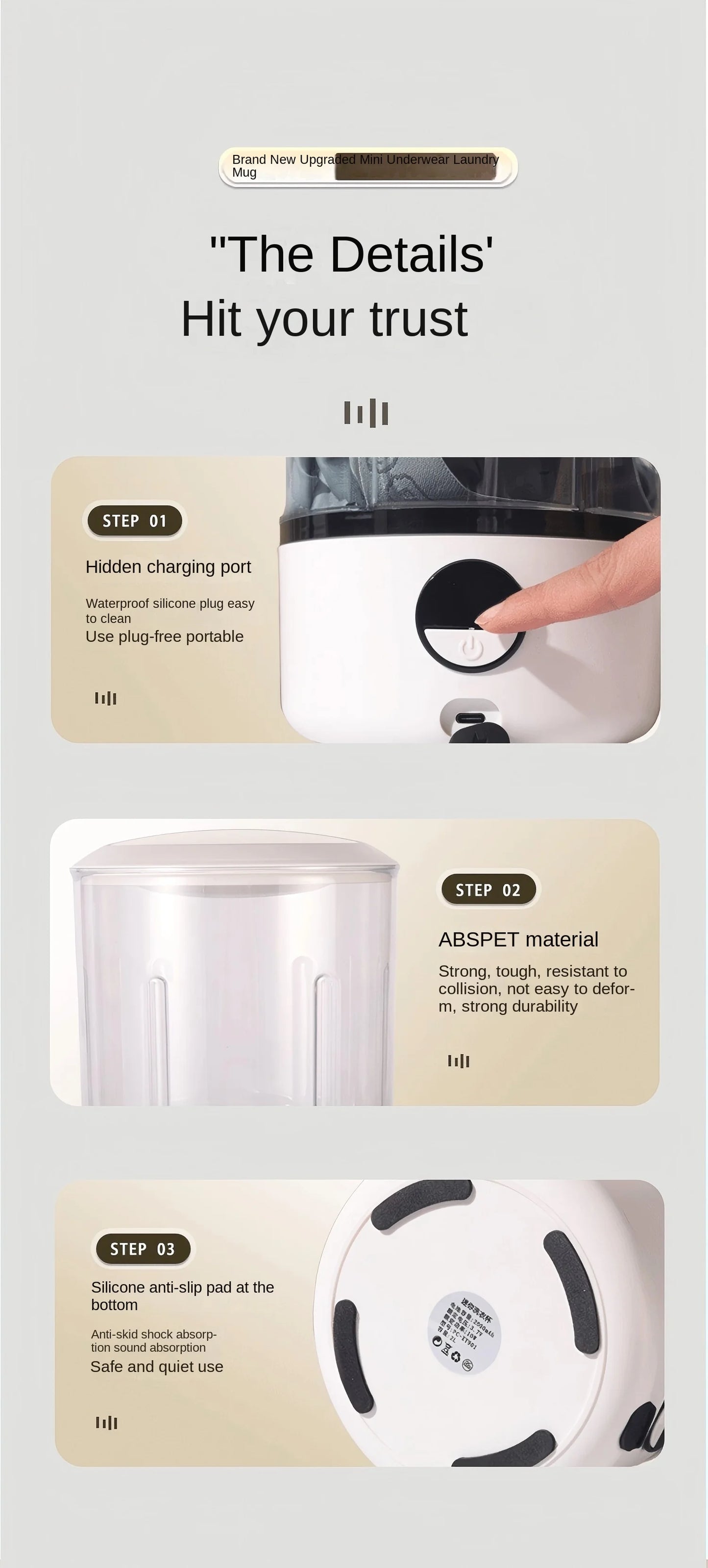2L Mini Washing Machine – Portable Turbine LED Washing Cup (2000mAh)