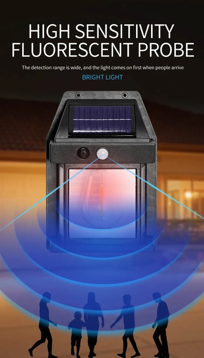 Solar Wall Light – Outdoor Waterproof LED Lamp with Sensor for House, Garden & Fence Decoration