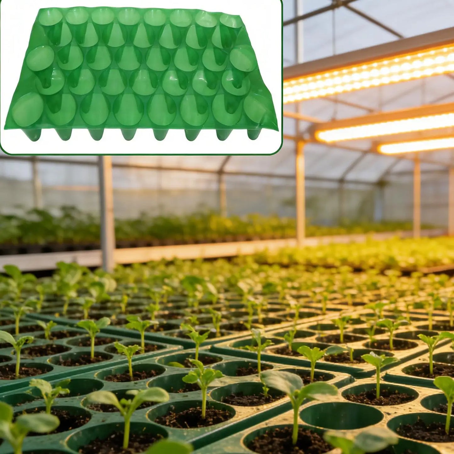 32 Cells Propagation Seedling Starter Nursery Pots Germination Plant Flower Pots Tray Garden Seeds Grow Box with Drainage Holes