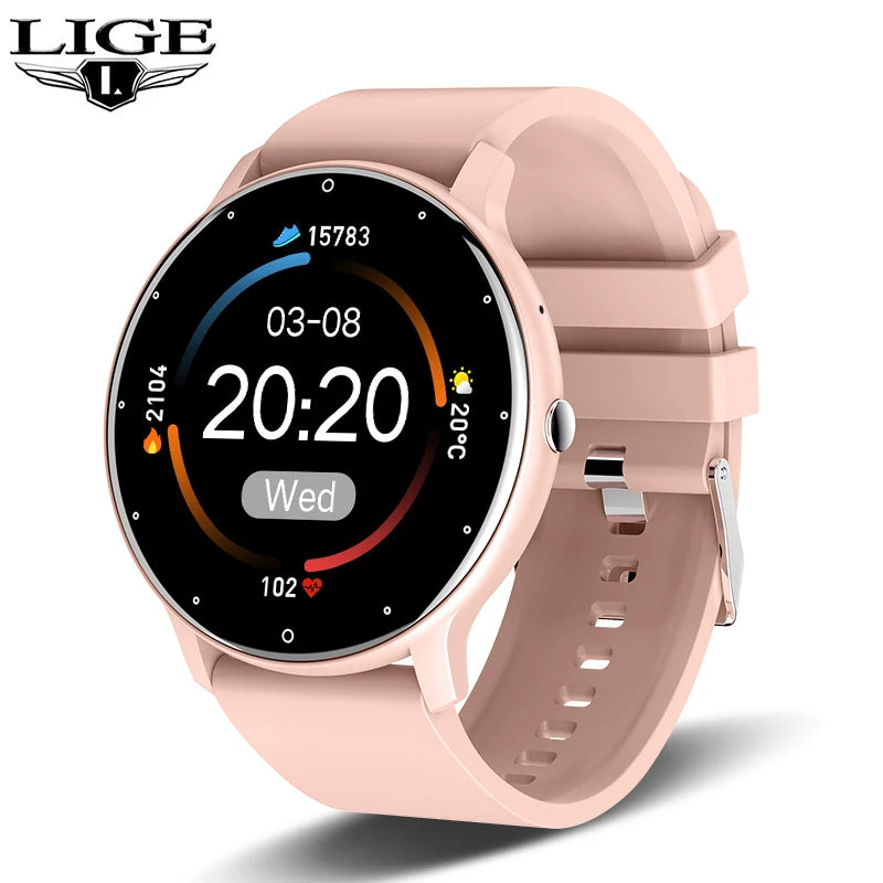 LIGE Smart Watch – Full Touch Bluetooth Call Fitness Tracker