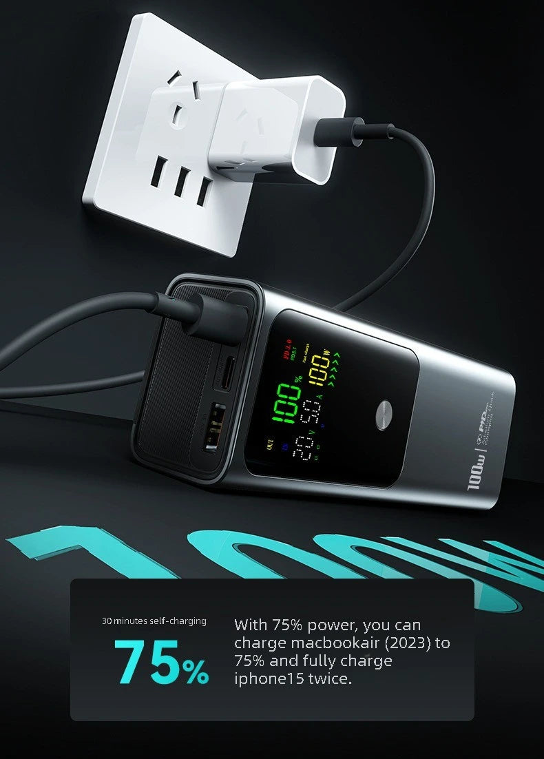 100W PD Fast Power Bank”