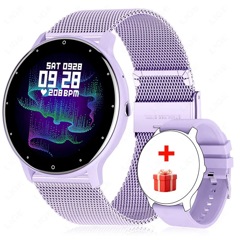 LIGE Smart Watch – Full Touch Bluetooth Call Fitness Tracker