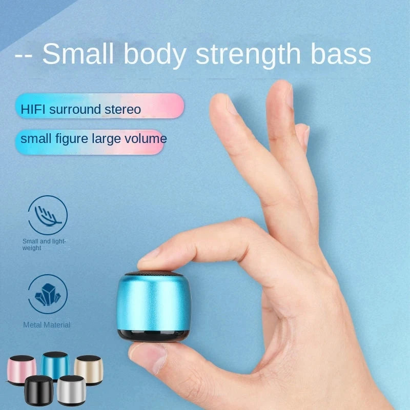 M1 Mini Bluetooth Speaker – Portable Metal Wireless Subwoofer with Intelligent Dual Connection”