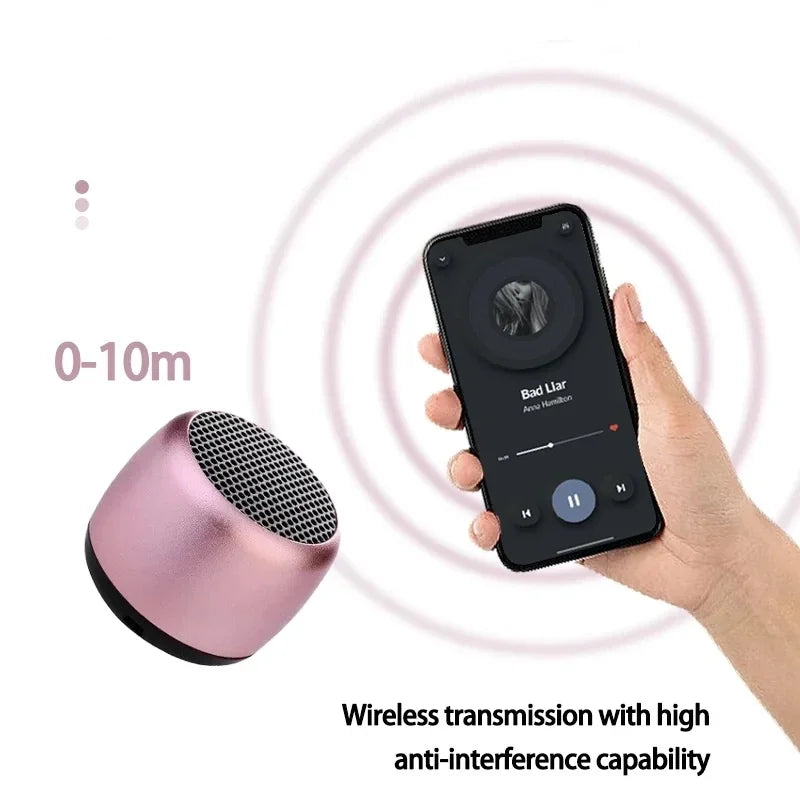 M1 Mini Bluetooth Speaker – Portable Metal Wireless Subwoofer with Intelligent Dual Connection”