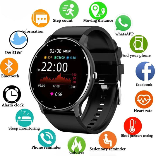 LIGE Smart Watch – Full Touch Bluetooth Call Fitness Tracker