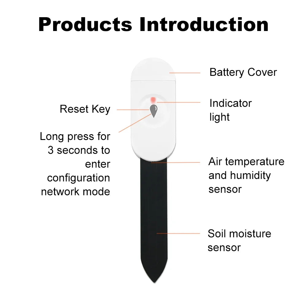 “Tuya ZigBee Soil Moisture Tester – Smart Humidity & Soil Monitor Sensor for Gardening