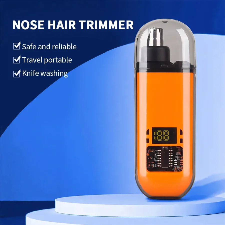 2-in-1 Electric Ear & Nose Hair Trimmer – 2024 Professional Painless Grooming Tool for Men
