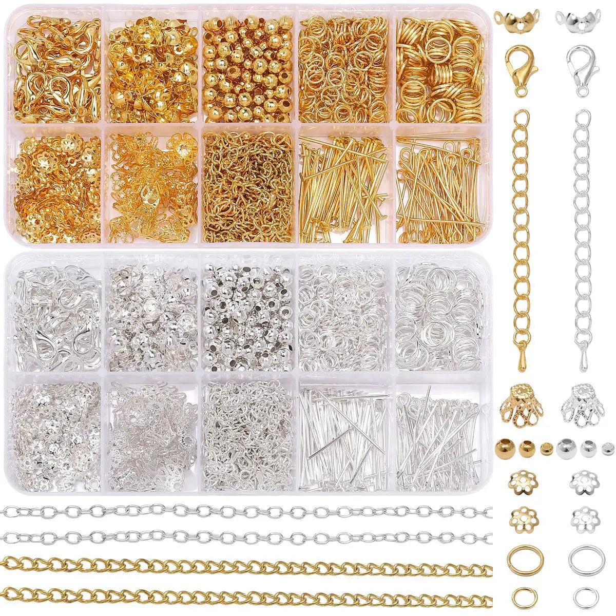 Jewelry Making Starter Kit – 10‑Piece DIY Beads & Findings Set for Earrings & Necklaces