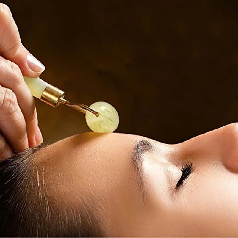 Natural Jade Roller & Gua Sha Set — Glow Skin Facial Massage Too