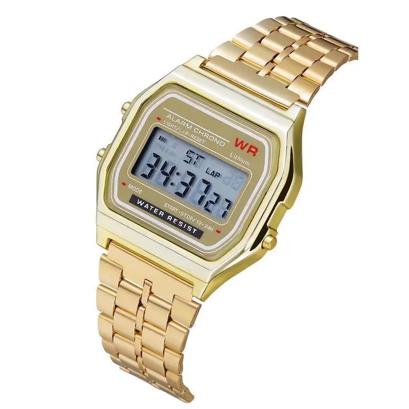 Waterproof Steel Band Watch For Women, Men, Business Clock, Multi-Functional LED Digital Sports Watch, Electronic Clock