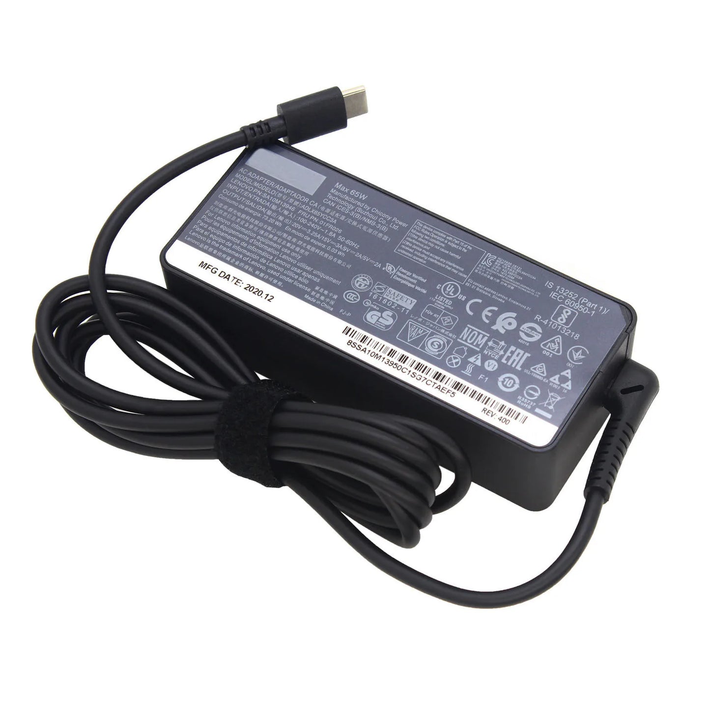 20V 65W USB‑C Laptop Charger – Compatible with Lenovo ThinkPad X1 Carbon, Yoga, X270, X280, T580, P51, P52s, E480, E470, S2”