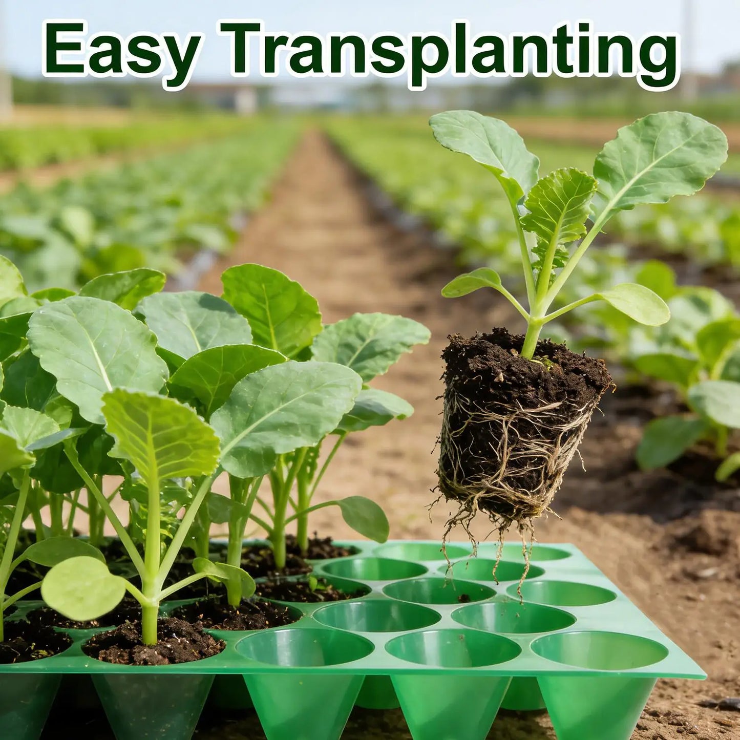 32 Cells Propagation Seedling Starter Nursery Pots Germination Plant Flower Pots Tray Garden Seeds Grow Box with Drainage Holes