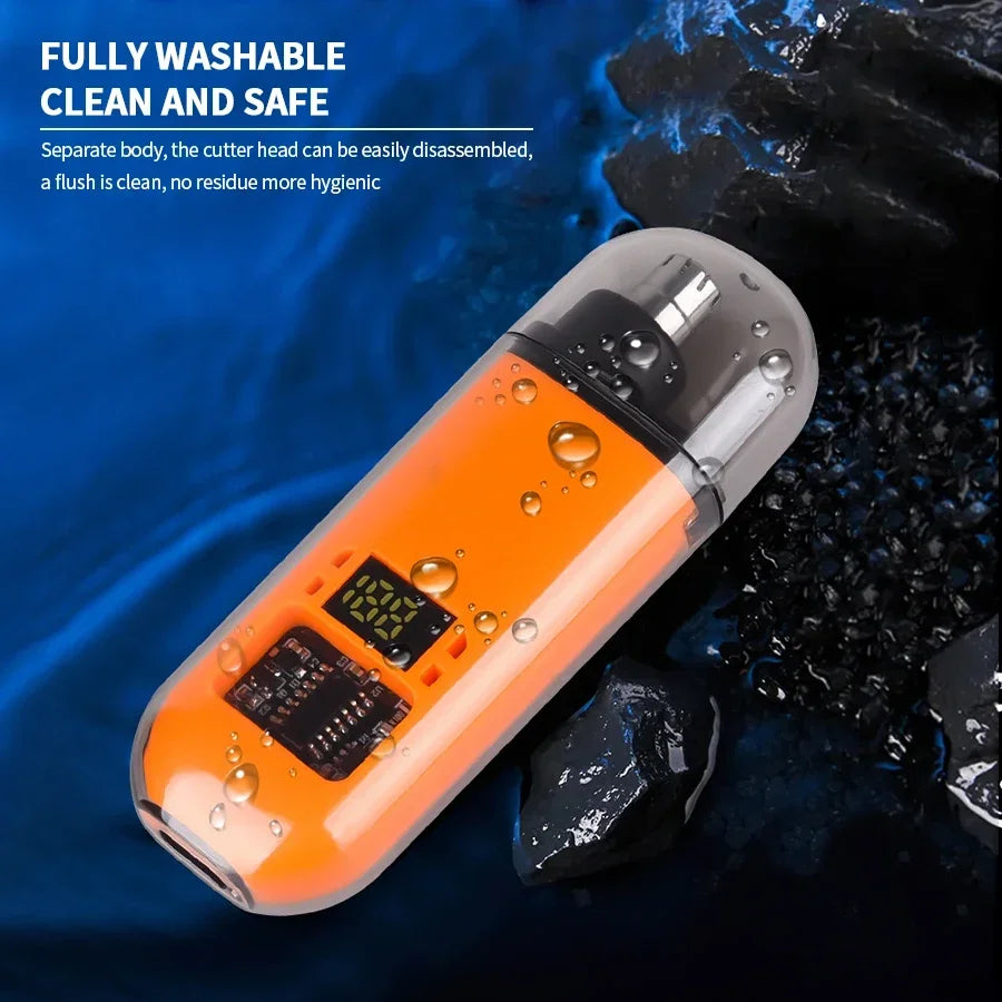 2-in-1 Electric Ear & Nose Hair Trimmer – 2024 Professional Painless Grooming Tool for Men