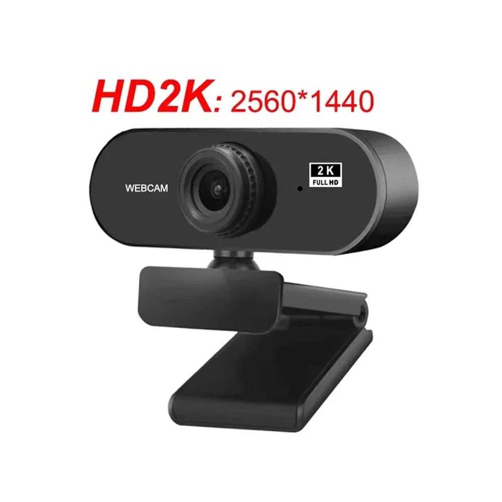 HD Webcam with 2K/1080P/720P/480P – Mini USB Camera with Microphone & Privacy Cover for PC/Laptop”