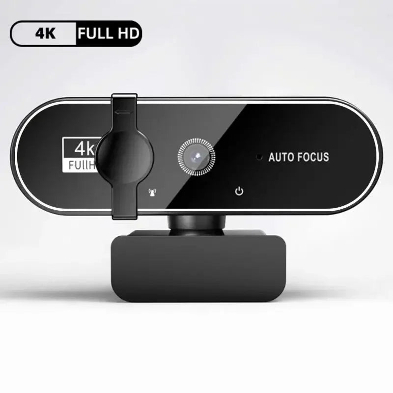 4K Webcam with 2K Autofocus & Built-in Microphone – Full HD 1080P Streaming Camera for PC/Laptop