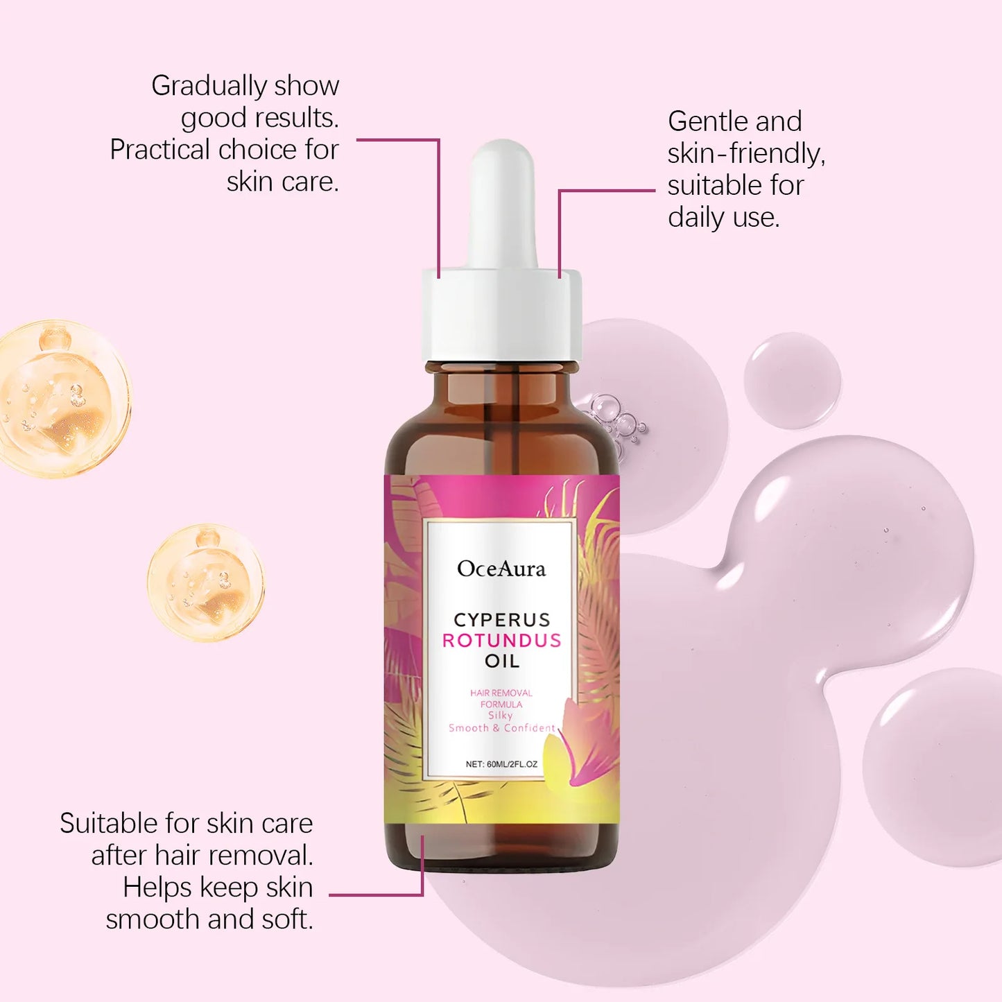 A soothing post-hair removal oil that moisturizes and repairs sensitive underarm skin