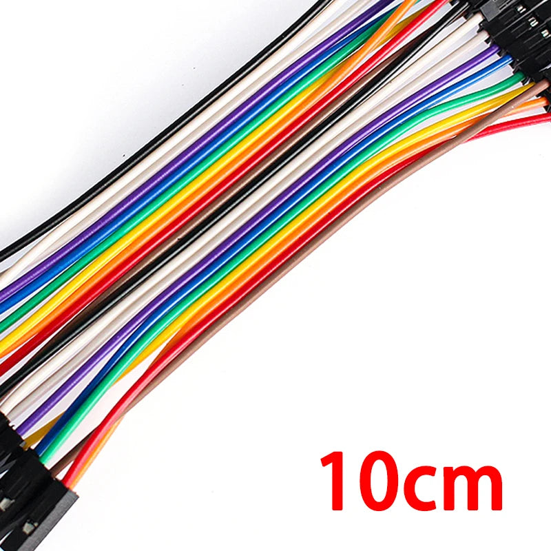 20-Pin Dupont Jumper Wires – Male/Female Connectors, 10–30cm for Arduino DIY Kits