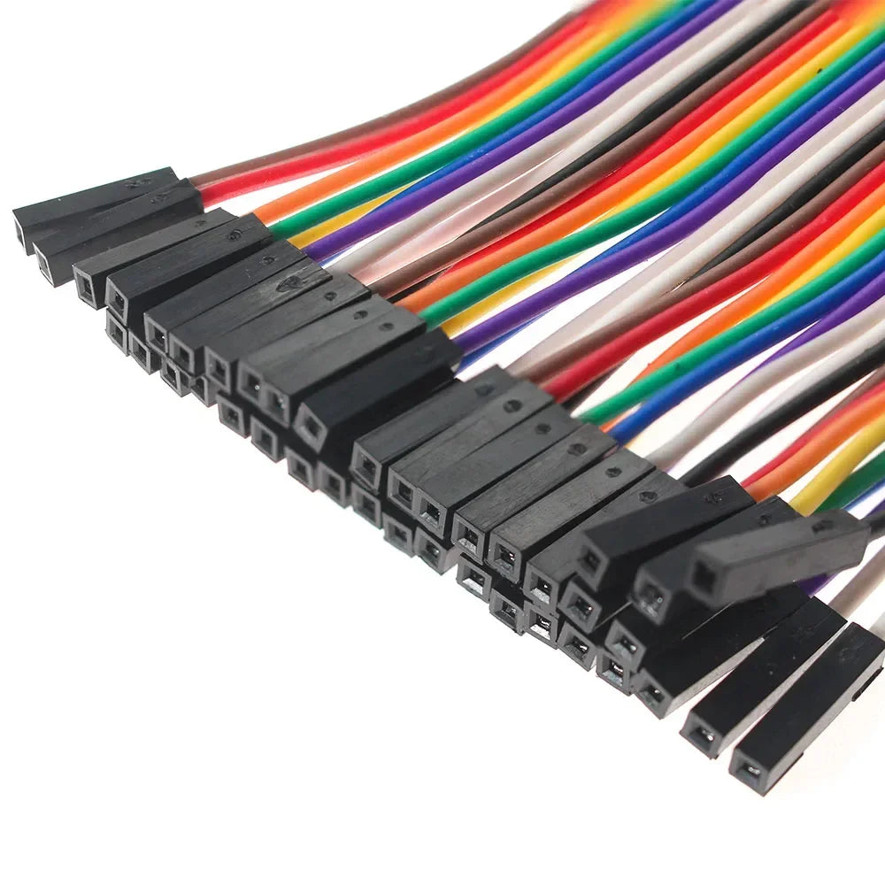 20-Pin Dupont Jumper Wires – Male/Female Connectors, 10–30cm for Arduino DIY Kits