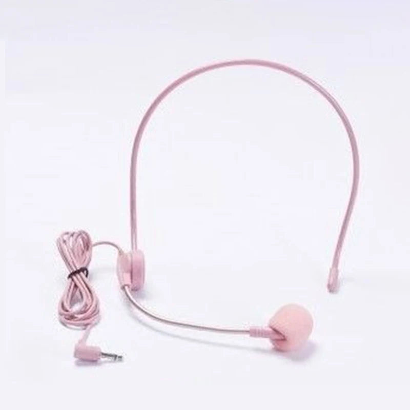 Professional Head Mounted Wired Microphone for Speaker Megaphone Tour Guide Conference Teacher Hanging Mic Stage Performance 3.5