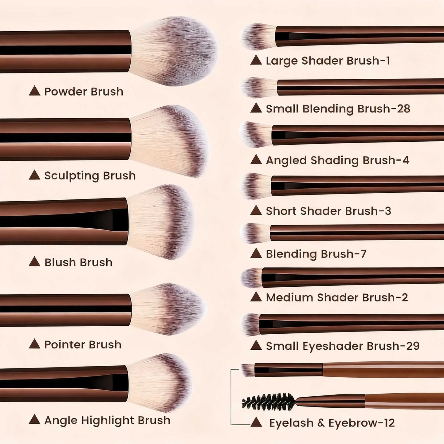 A comprehensive 13‑piece makeup brush set featuring soft bristles, professional cosmetic tools for concealer and detail application. Portable kit ensures flawless blending, precise coverage, and effortless beauty.