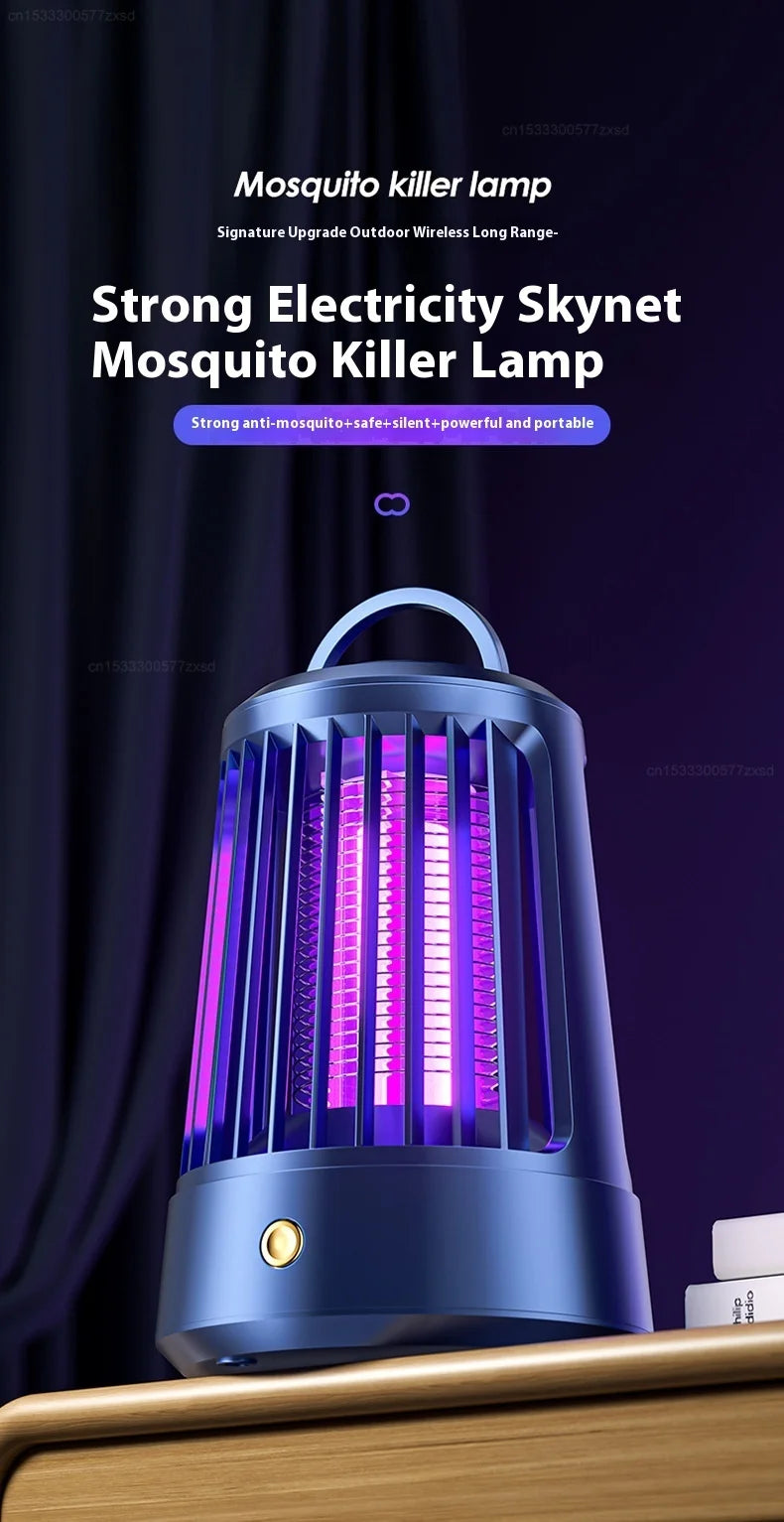 Mosquito Killer Lamp Indoor Electric Shock Mosquito Killer Lamp Outdoor Suspended Type USB Rechargeable Insect Killer Household