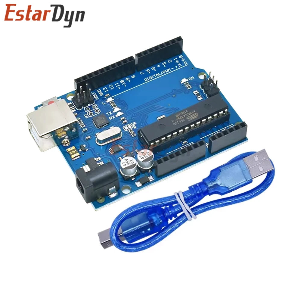 Arduino UNO R3 Starter Board – ATmega328P with USB Cable for DIY Projects