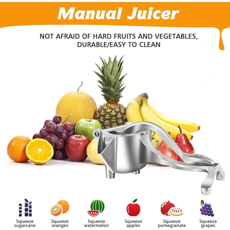 Manual Fruit Juicer – Premium Metal Alloy Citrus Squeezer Extractor Too